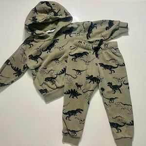 Super Soft H&M Dino Sweatsuit 3T